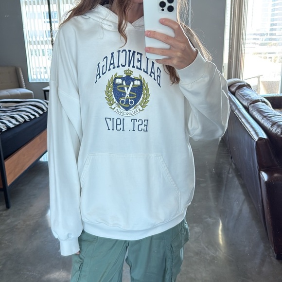 Balenciaga EST 1917 College Wide Fit Hoodie Unisex - Picture 9 of 16